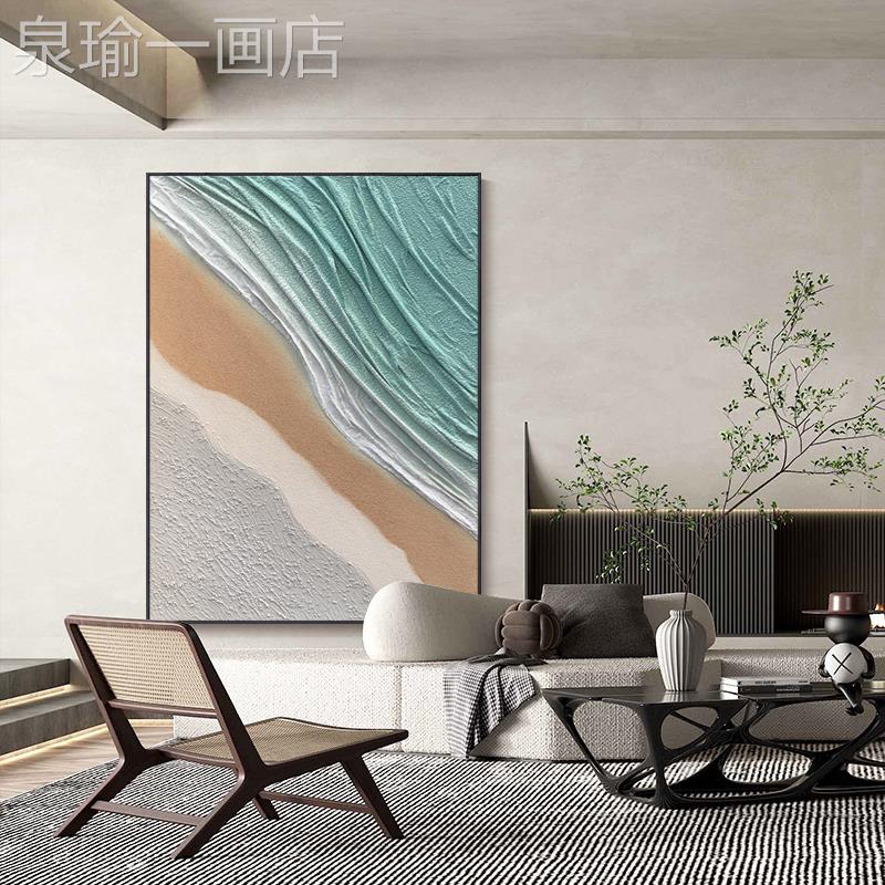 网红《色界定》莫兰彩迪极绘简抽象油装画手油画客厅玄.关饰画
