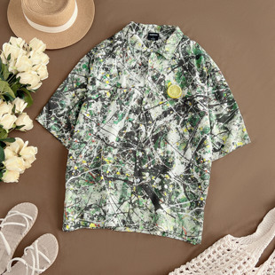 坏家伙再见丨织造朋克天丝系列石玫瑰摇滚夏日翻领短袖衬衫