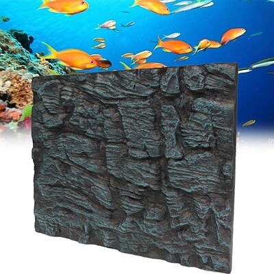 Aquarium 3D iFoam Stone Rock Board Plate Reptile Fish Tank B