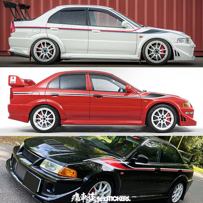 Lancer Evolution VI 6 Tommi车贴拉花 装饰改装车身Z汽车贴纸贴