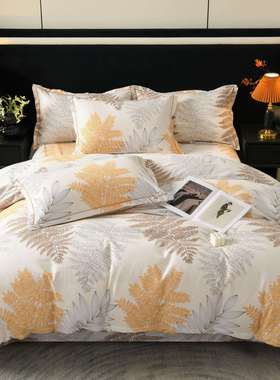 新款加厚磨毛全棉四件套秋冬100棉床单被套学生宿舍纯棉三件套