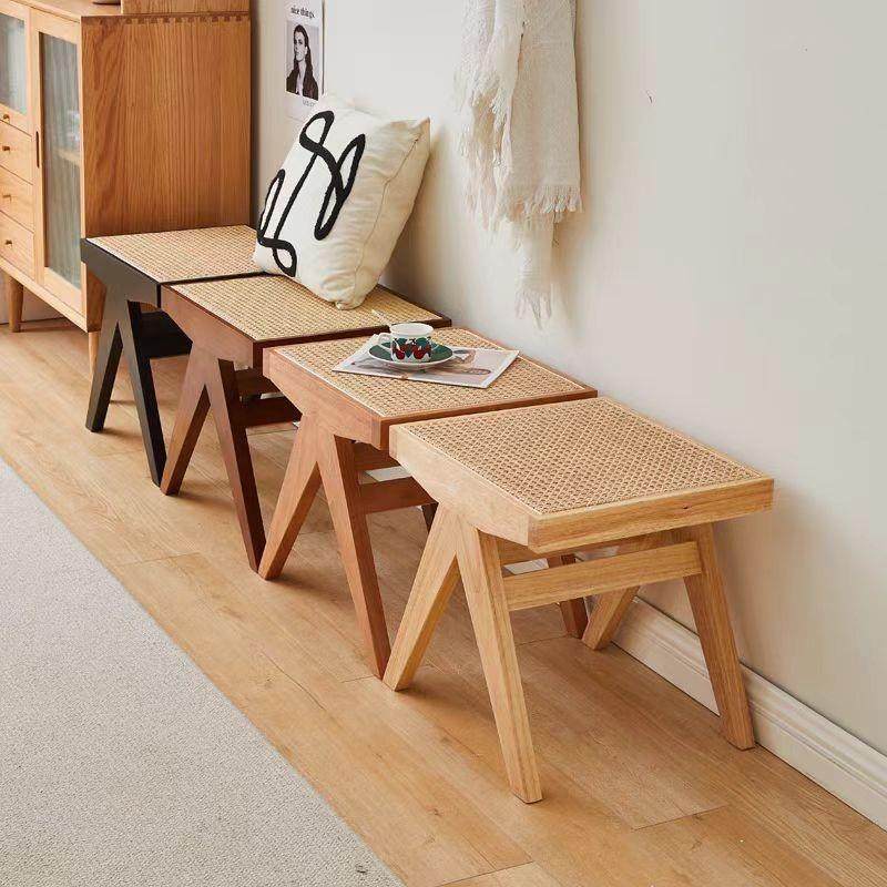 藤编长凳简约大方单人双人三人编藤舒适美观简单简洁床头床尾编藤