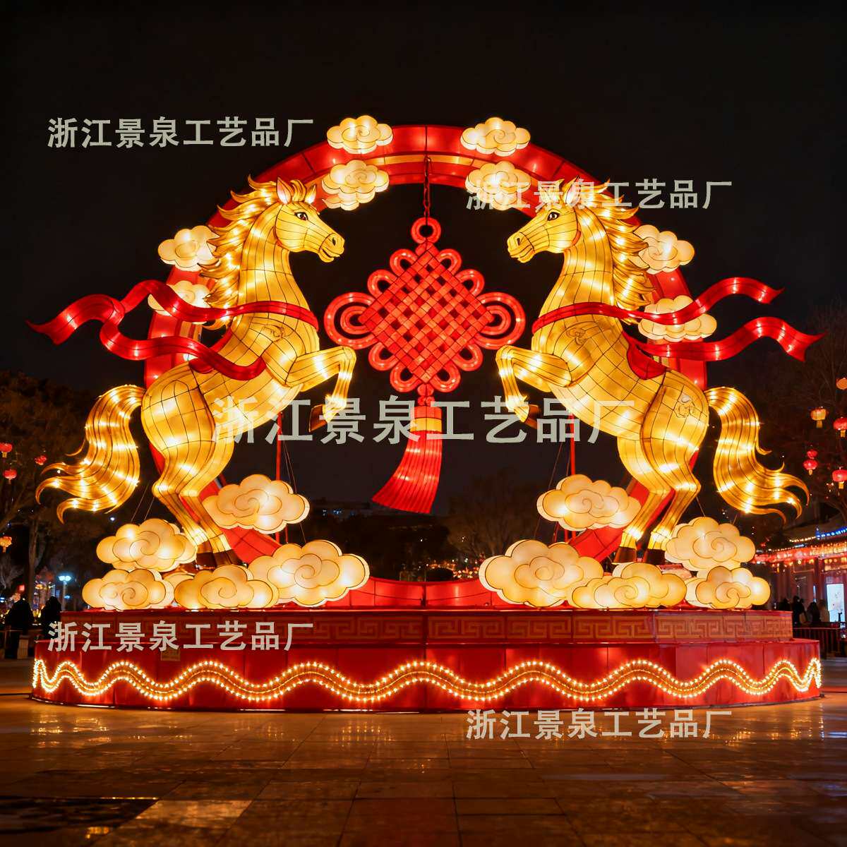 2026马年新款大型花灯春节元宵喜庆灯笼广场景区不夜城自贡彩灯