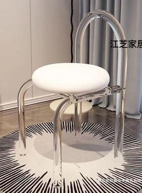 亚克力透明水晶餐椅轻奢网红化妆椅休闲简约北欧风书桌电脑椅