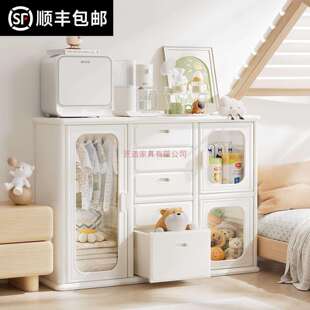 宝宝收纳柜置物架整理储物柜大容量喂养台婴儿衣柜儿童玩具收纳柜