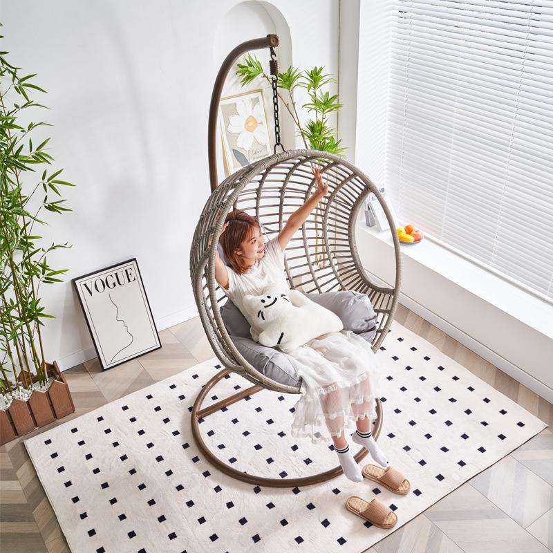 庭院吊篮藤椅家用秋千吊椅室内单人吊床户外阳台网红懒人鸟巢吊篮