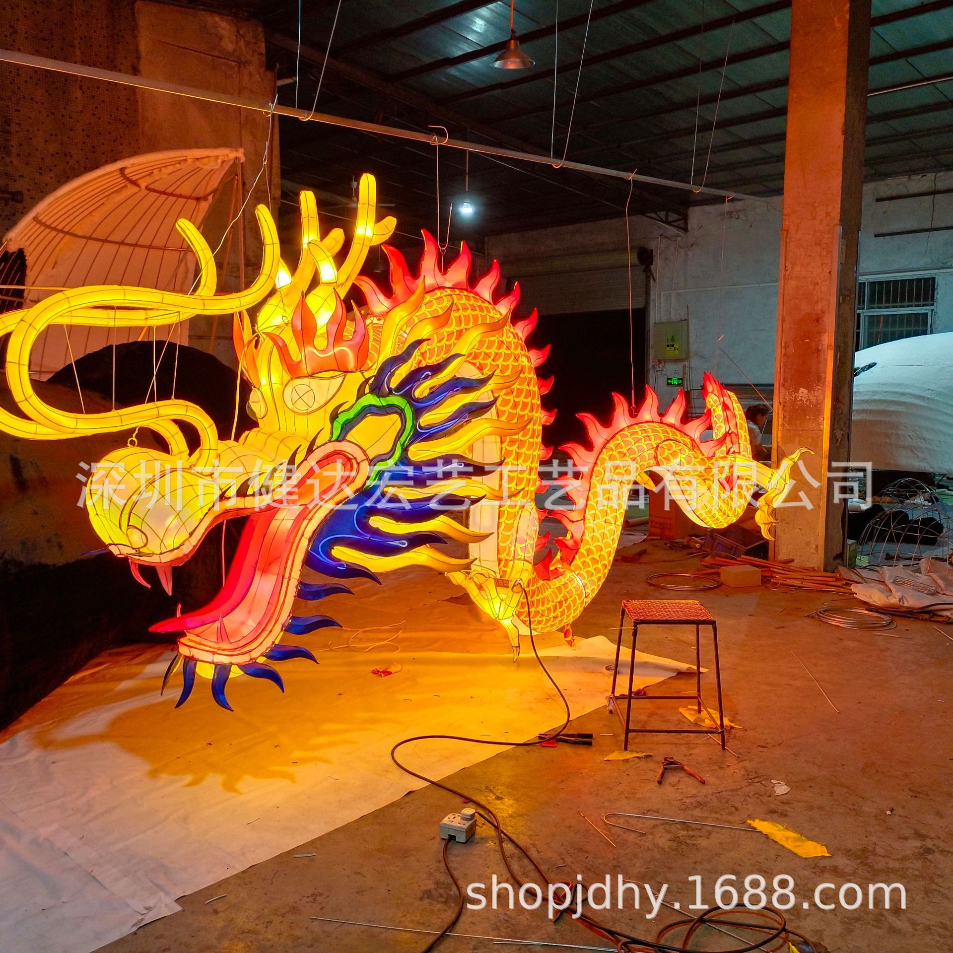 春节花灯龙灯元宵节大型灯会发光字宫灯金鱼鲤鱼花灯商场春节装饰