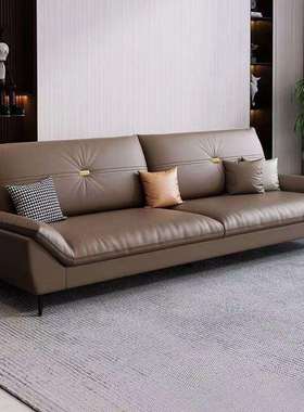 意式极简科技布艺帆船沙发客厅小户型简约现代轻奢家用直排出租房