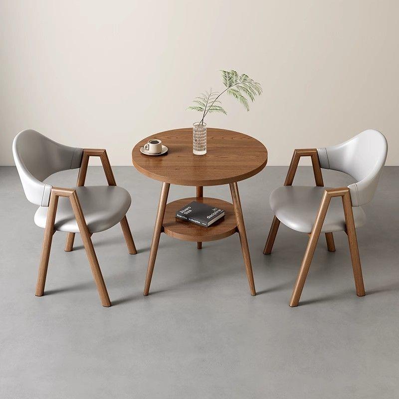 接待北欧意式桌椅圆桌组合轻奢简约现代台商洽谈阳台奶茶休闲客厅
