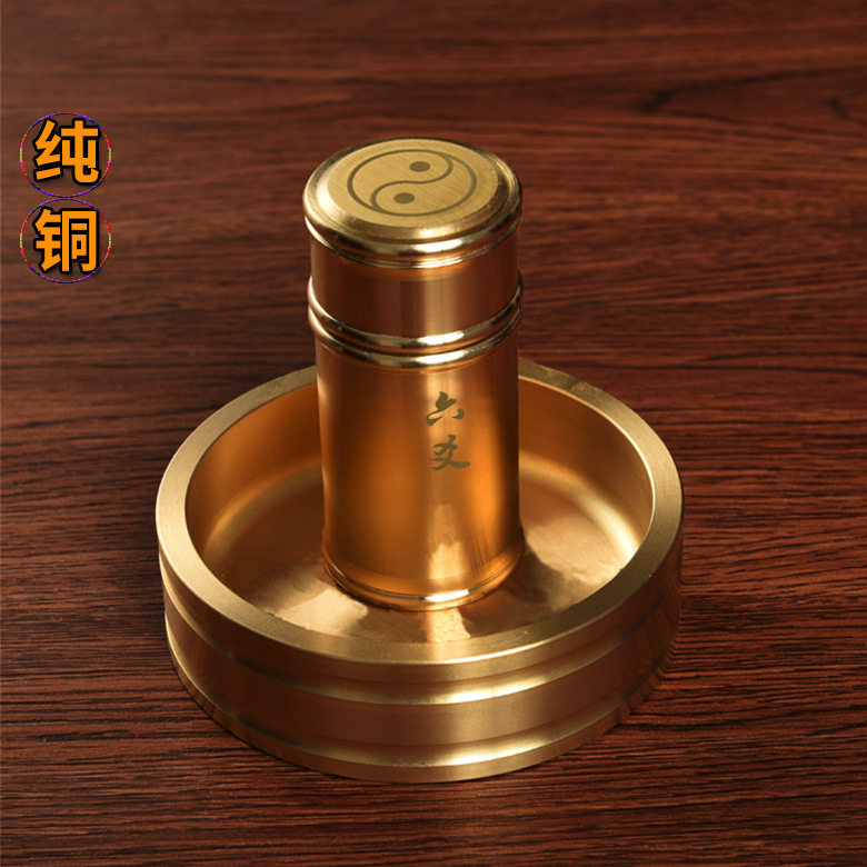 卦筒六十四卦六爻工具纯铜工艺摇签筒家居客厅书房摆件做工不错