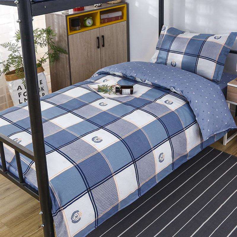 学生宿舍六件套纯棉被褥套装全棉床上用品三件套单人床棉花被床垫