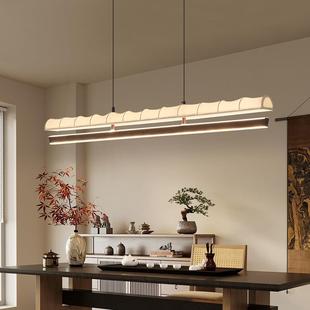 宋式美学中古风复古餐桌吊灯长条一字设计师书桌茶室国吧台灯