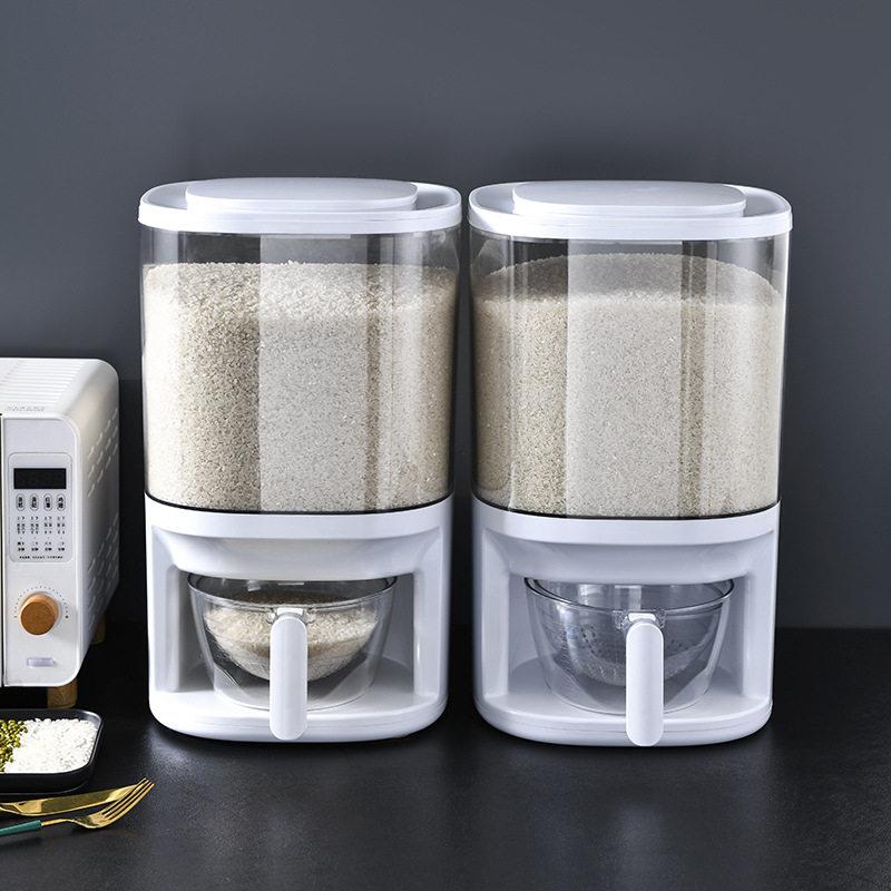 新款家用超大容量米桶防虫防潮密封储米箱20斤按压计量自动储米桶