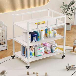 铁艺护理尿布台新款多功能洗澡一体按摩抚触台宝宝可移动婴儿床厂