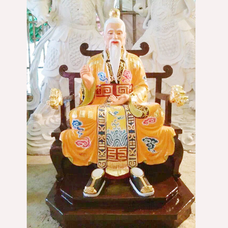 厂家批发木雕铸铜原始天尊灵