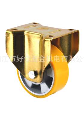 产品125X50mm欧洲款重型定向铝芯聚氨脂PU脚轮