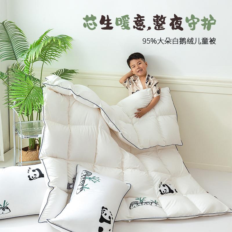 幼儿园羽绒被95鹅绒被白鹅绒5Ａ级100鹅绒被卡通宝宝午睡小被子