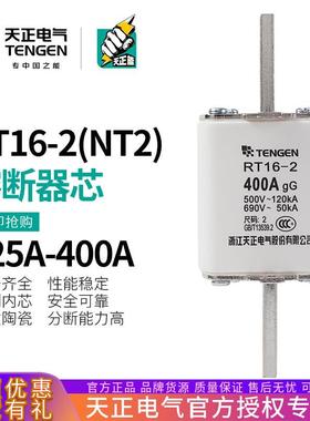 TENGEN天正RT16-2熔断器NT2熔芯RT36-2保险丝250A315A350A400A