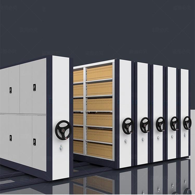 湖北钢制智能密集架移动式文件柜档案密集架电动轨道病例资料架