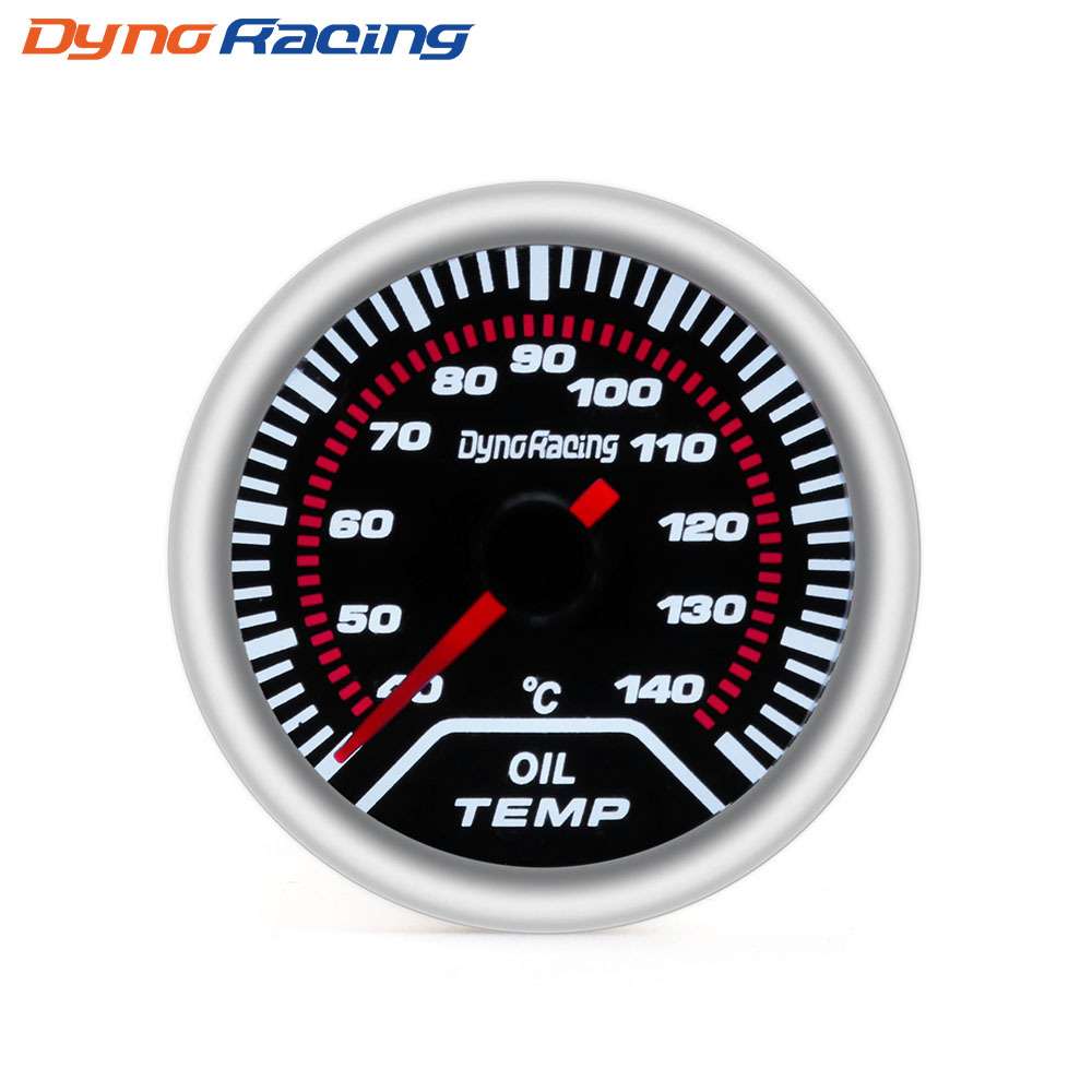 汽车改装12V通用墨镜油温表52mm2寸机械式白光车用仪表40-140°C