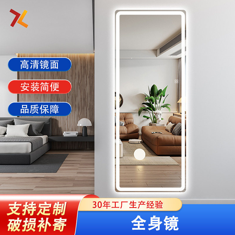 轻奢网红全身穿衣镜卧室衣帽间家用壁挂落地镜服装店高清防爆试衣