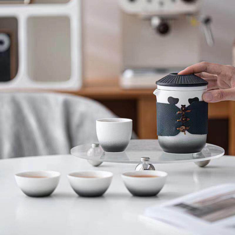 旅行茶具套装便携式收纳包一壶四杯户外泡茶随行杯功夫喝茶快客杯