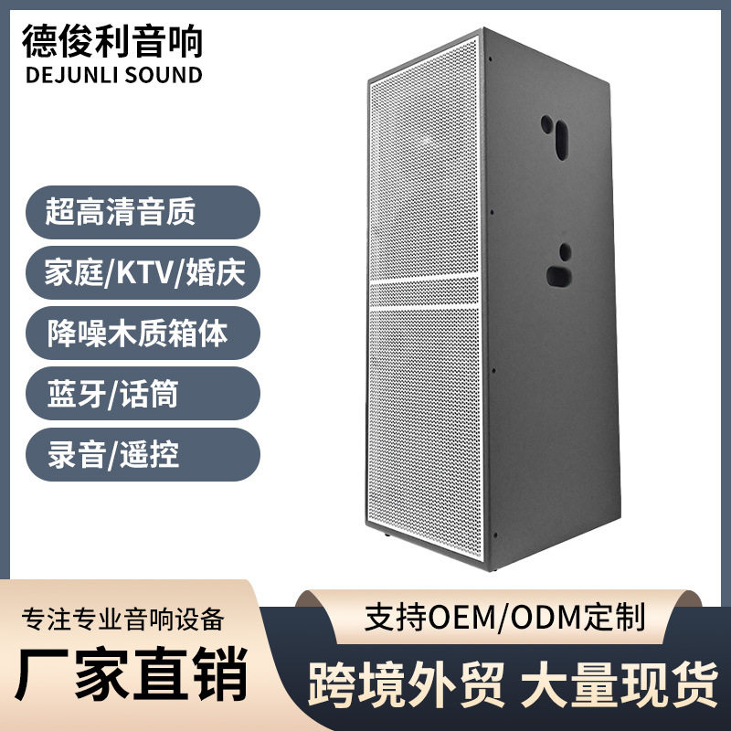 厂家直供双喇叭双15寸音响喷漆专业舞台大型演出商场演唱会音箱