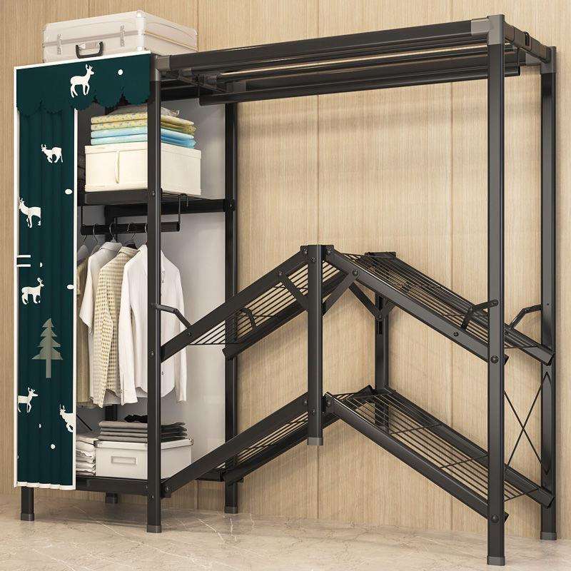 免安装折叠布衣柜家用卧室简易组装挂衣服架子房间出租房用收纳柜