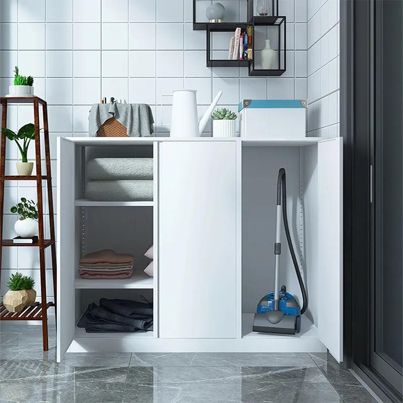 钢制家用柜收纳多层组合储物柜铁皮户外防水防晒简约置物柜子书柜