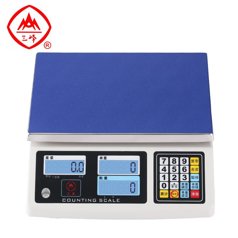 上海三峰ACS-D258计数秤30kg0.1g工业称重台秤电子秤克秤商用