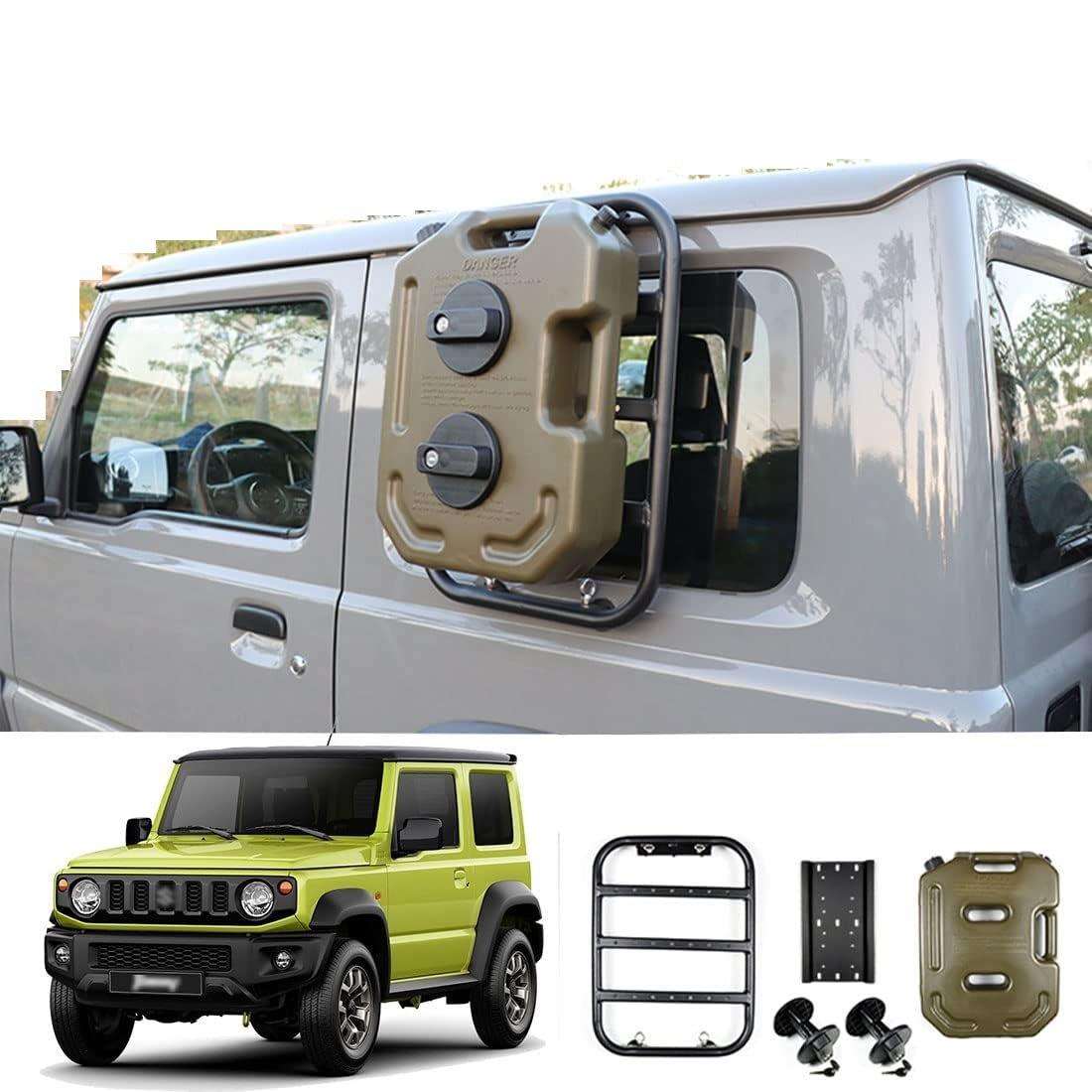 2018+吉姆尼JB64越野改装JB74脱困侧拓展架+10L绿色油桶水箱