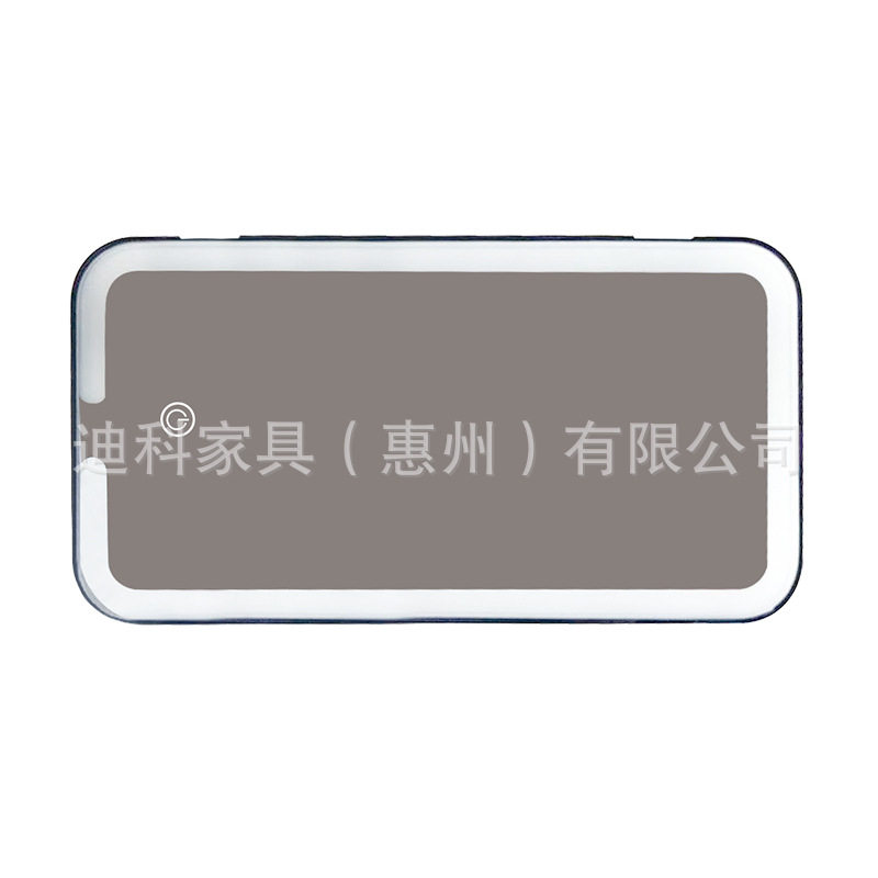 跨境供货汽车遮阳板车载化妆镜LED触摸调光高清镜面带灯镜子厂家