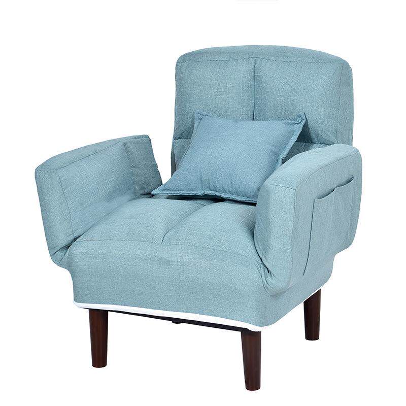 D2-单人懒人沙发可折叠拆洗小户型卧室布艺沙发床客厅椅子休闲躺