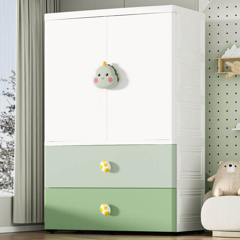 特大加厚儿童衣柜家用双开门收纳柜塑料宝宝小衣橱婴儿衣服储物柜