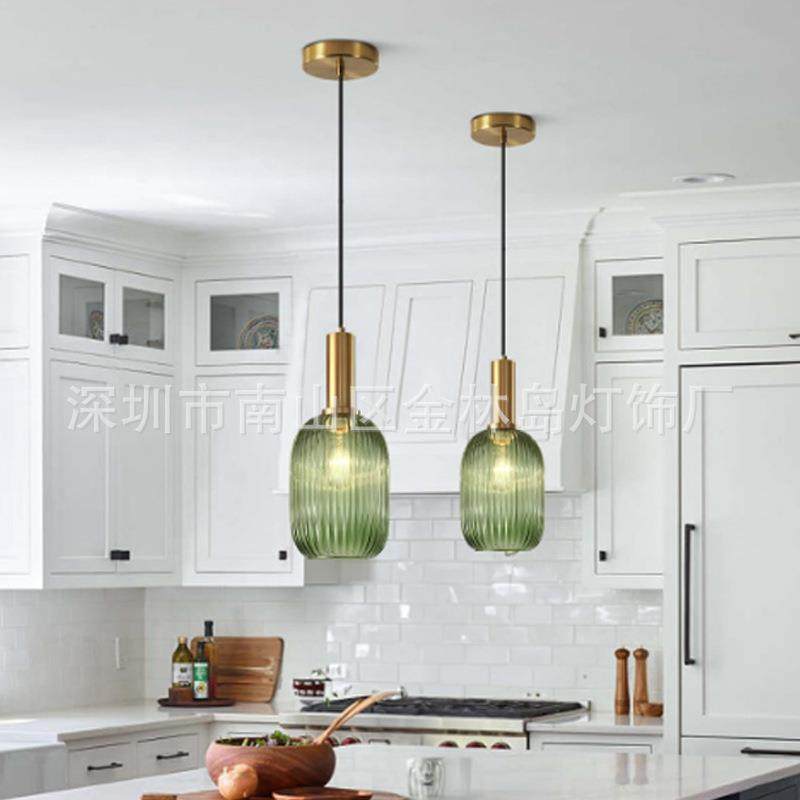 美式玻璃吊灯复古工业风简约北欧餐桌客厅书房餐厅小吊灯