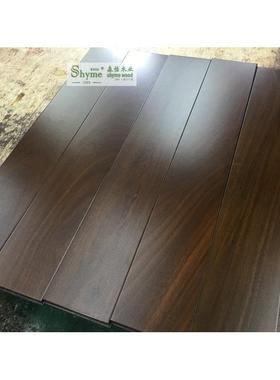 森怡二翅豆紫檀色实木地板龙凤檀原木檀木地直销耐磨