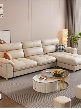 2025新款小户型沙发客厅猫抓科技布艺简约现代轻奢34人位直排家具