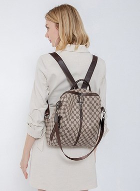 2020 Autumn Winter New Women ABackpack Bag Vintage Print Fem