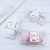 雪媚娘包装 草莓大福芒果水果盒子塑料M透明烘焙班戟盒100 盒2粒装