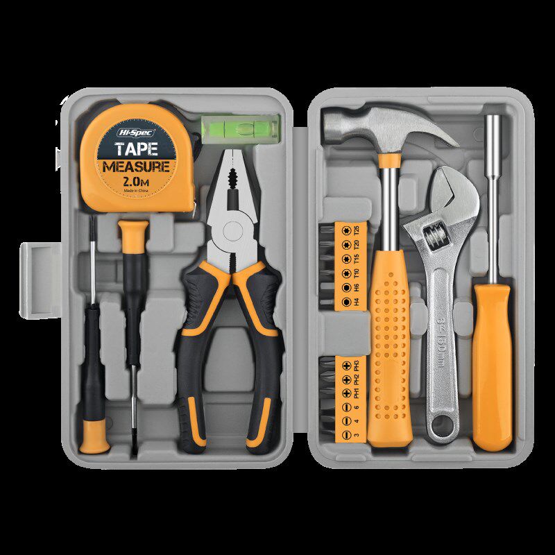 Hispec家用工具o套装日常维修组合家庭五金老虎钳锤子扳手小工具