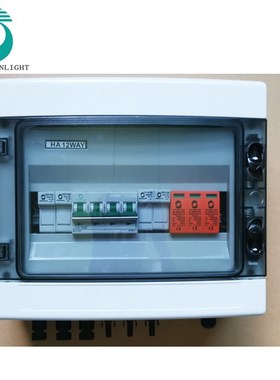 WSDB-PV2/1g 2 String PV Combiner Box with Lighting Arrester,