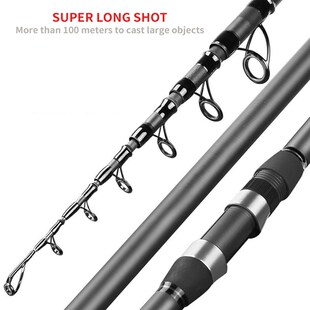 Carbon Pescna Rod Feeder 2.4M Carp Fiber Fishing
