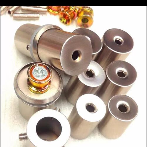 玻璃门大门拉手门把手配件加厚不锈E钢圆管底座连接件固定脚脚实