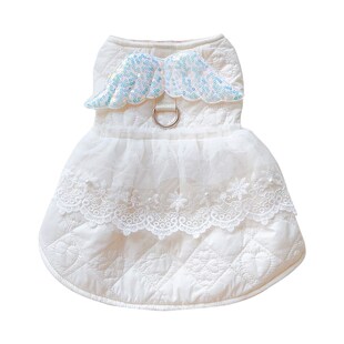 极速KZ甜蜜天使棉裙o 秋冬宠物小奶狗狗厚衣服猫咪比熊幼犬装 带