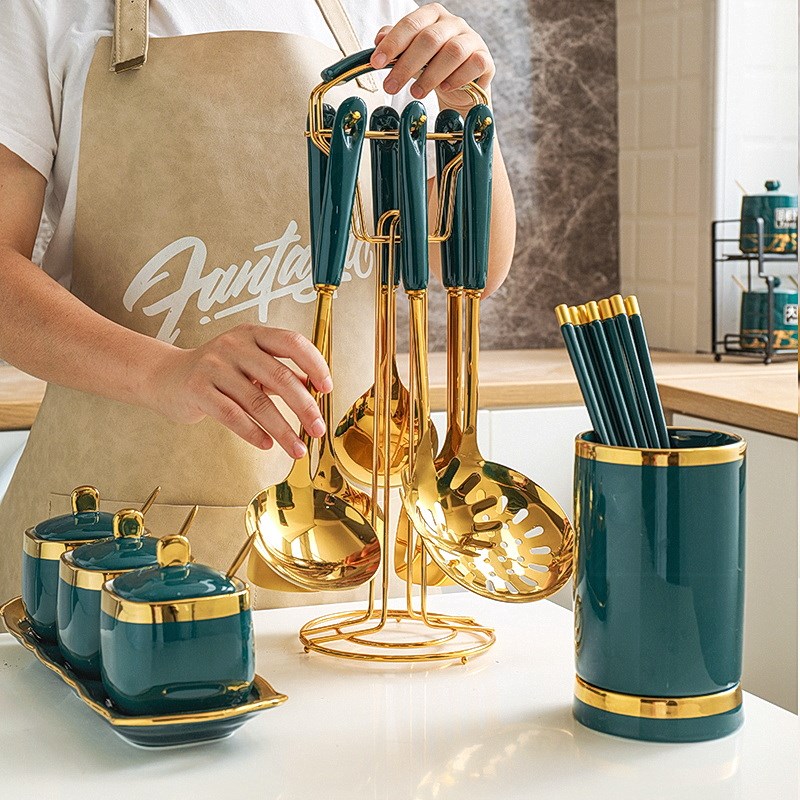 304不锈钢锅铲套装组合炒菜铲子耐高温炒O汤勺家用厨房用品大全