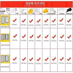 插座防水罩排插保护盒透明塑料防雨罩室外电源盒户外接线盒防水箱