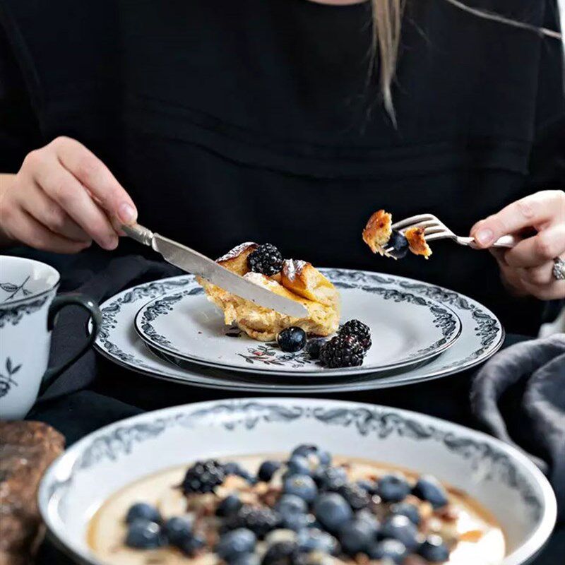 瑞典Rorstrand Ostindia 欧斯玎G蒂亚陶瓷餐盘菜盘ins风欧式马克