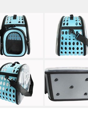 Transparent Foldable Outdoor Pet Travel Carrier Bag Xfor Dog