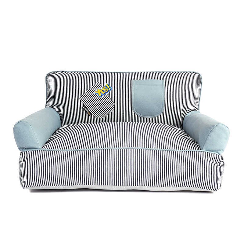 啵拉宠物沙发窝简约狗窝条纹款沙发秋冬全K可拆洗耐磨猫咪比熊狗