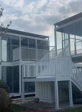 集室装75167箱移动阳光房别墅临时办公房组活动板房简易装集成房